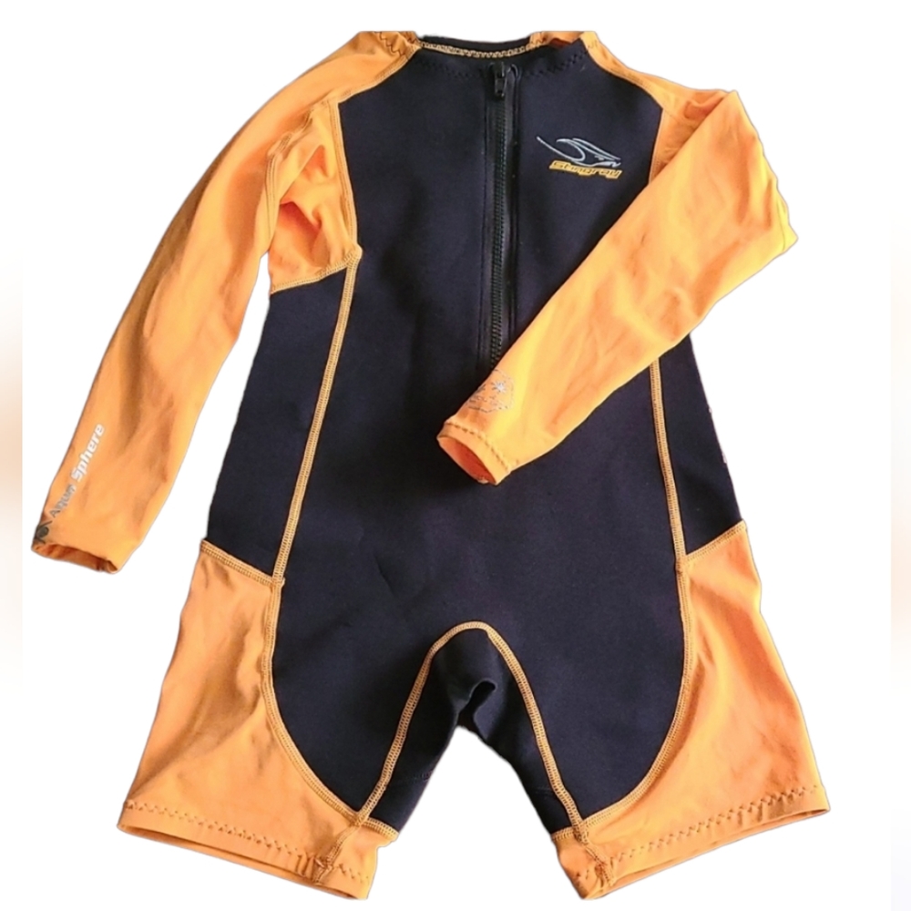 Aqua Sphere Wet Suit Black & Orange Stingray UVB